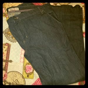 Old Navy mid-rise deep blue jeans